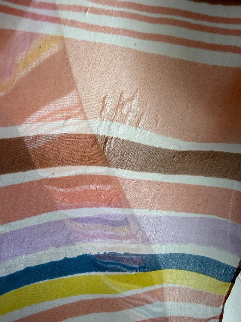 Vivante by VSA, colorful, striped silk scarf